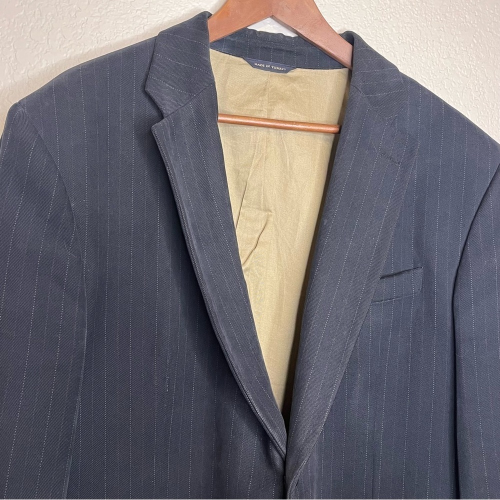 Banana Republic Classic Dark Navy Pinstripe Men's Blazer Size 48L RN 54023 - Picture 2 of 16